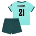 Wolves Rodrigo Gomes #21 Bortedraktsett Barn 2025-26 Korte ermer (+ Korte bukser)